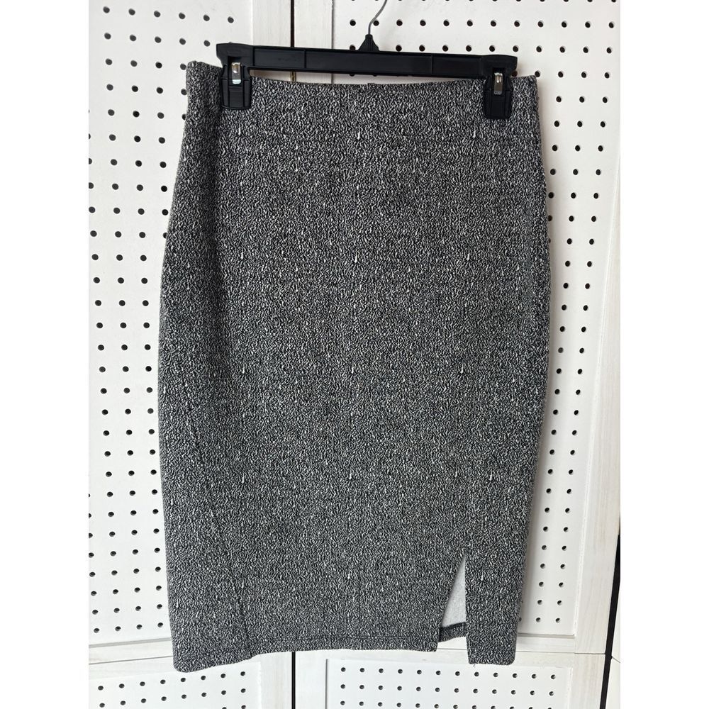 Women's S Philosophy Republic Clothing Pencil Knee Skirt Black & White Stretch
